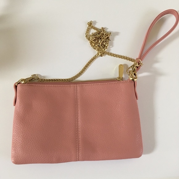 Charming Charlie Handbags - Pink Clutch or Shoulder Bag With Zipper Closing